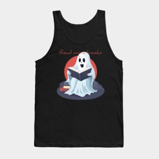 Kawaii Ghost Halloween Design - Read More Books Tank Top